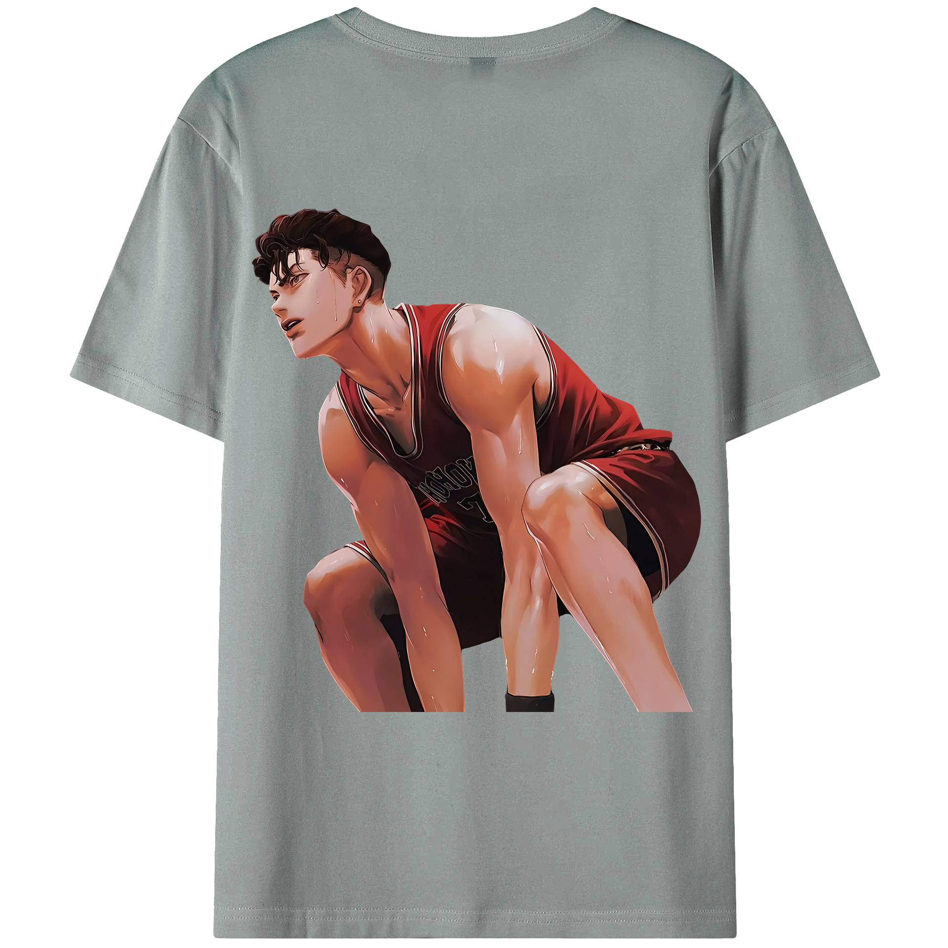 （画像用） SLAM DUNK／スラムダンク 綿100％ メンズ半袖Tシャツ（バックプリント） 通気性